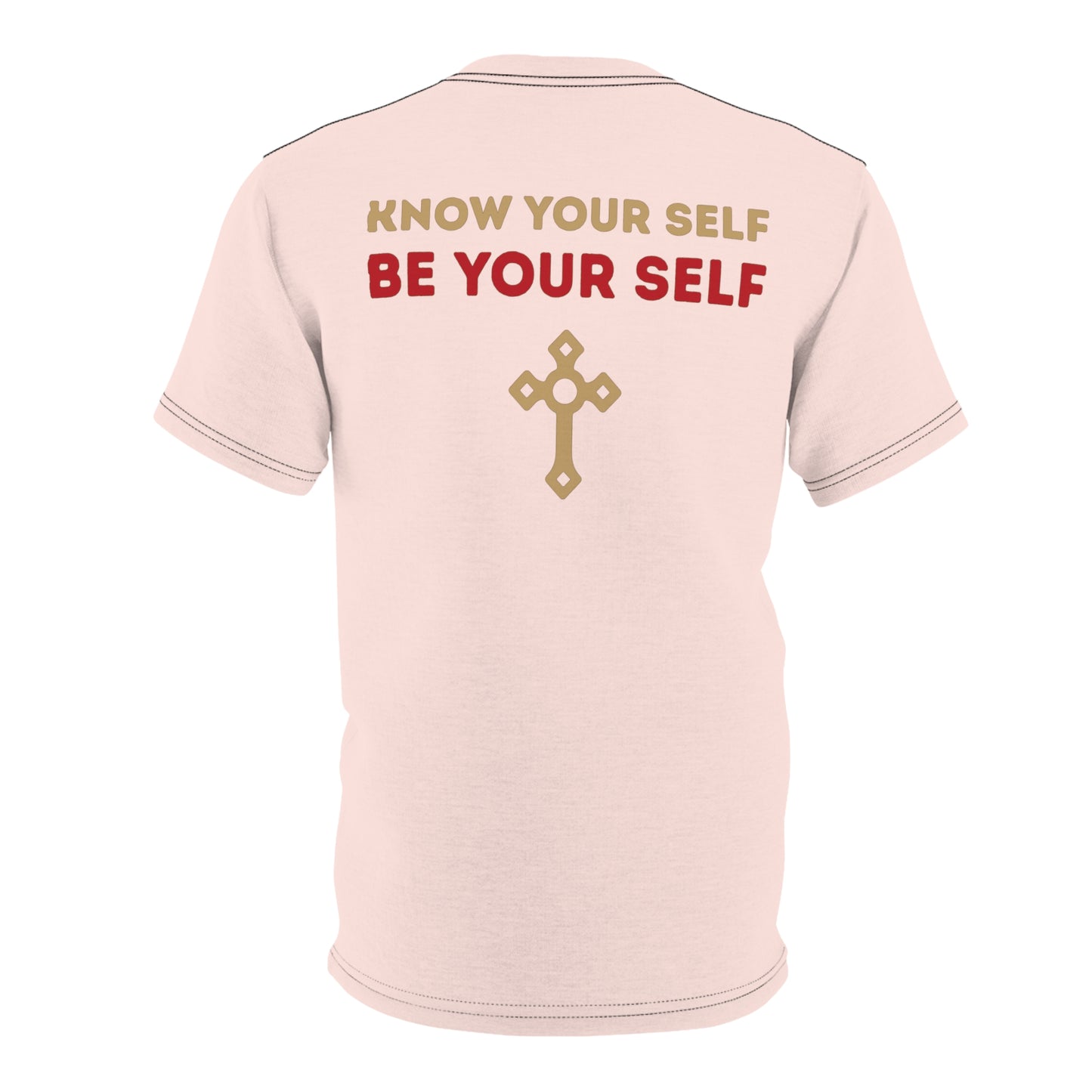 "Know Your Self", Unisex T-shirt (Antique Coral)