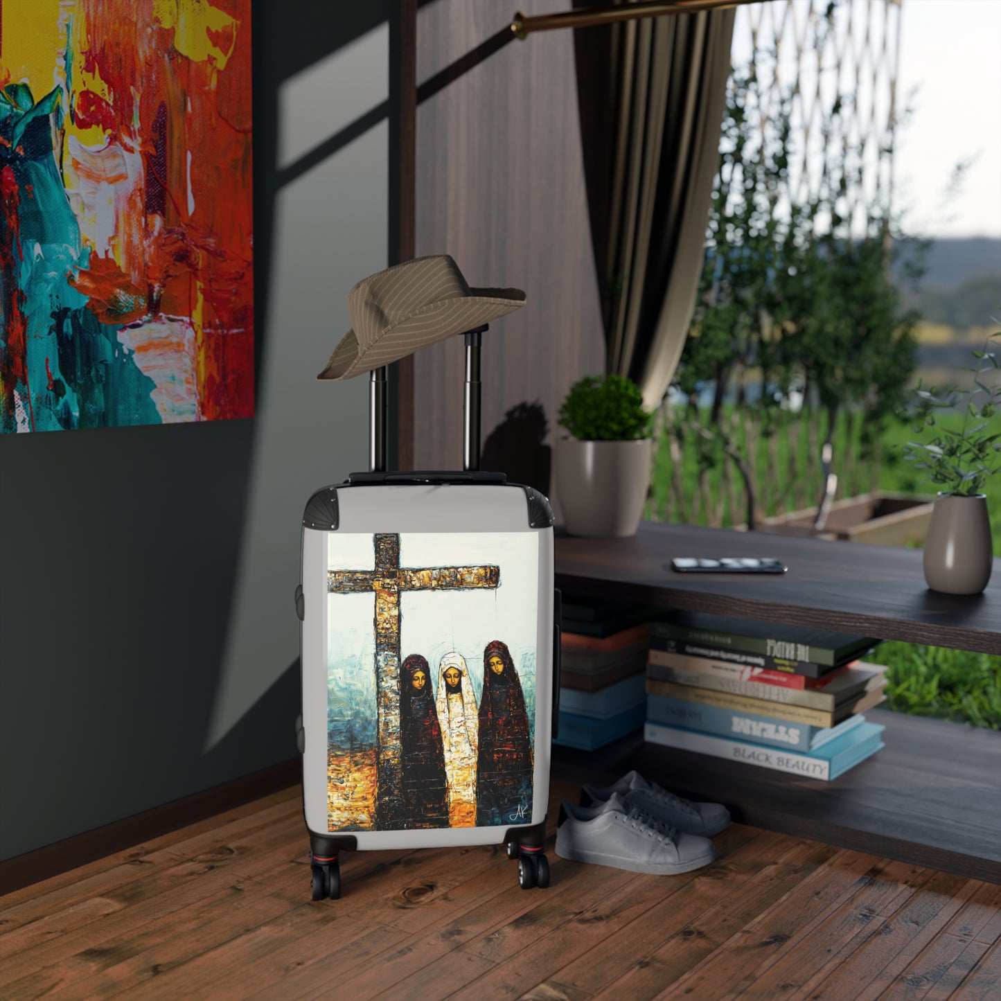 "At-the-Foot of the Cross - John 19:25", Suitcases (Light Grey)
