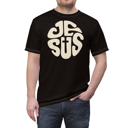 "Retro Jesus", Unisex T-shirt (Black Sepia)