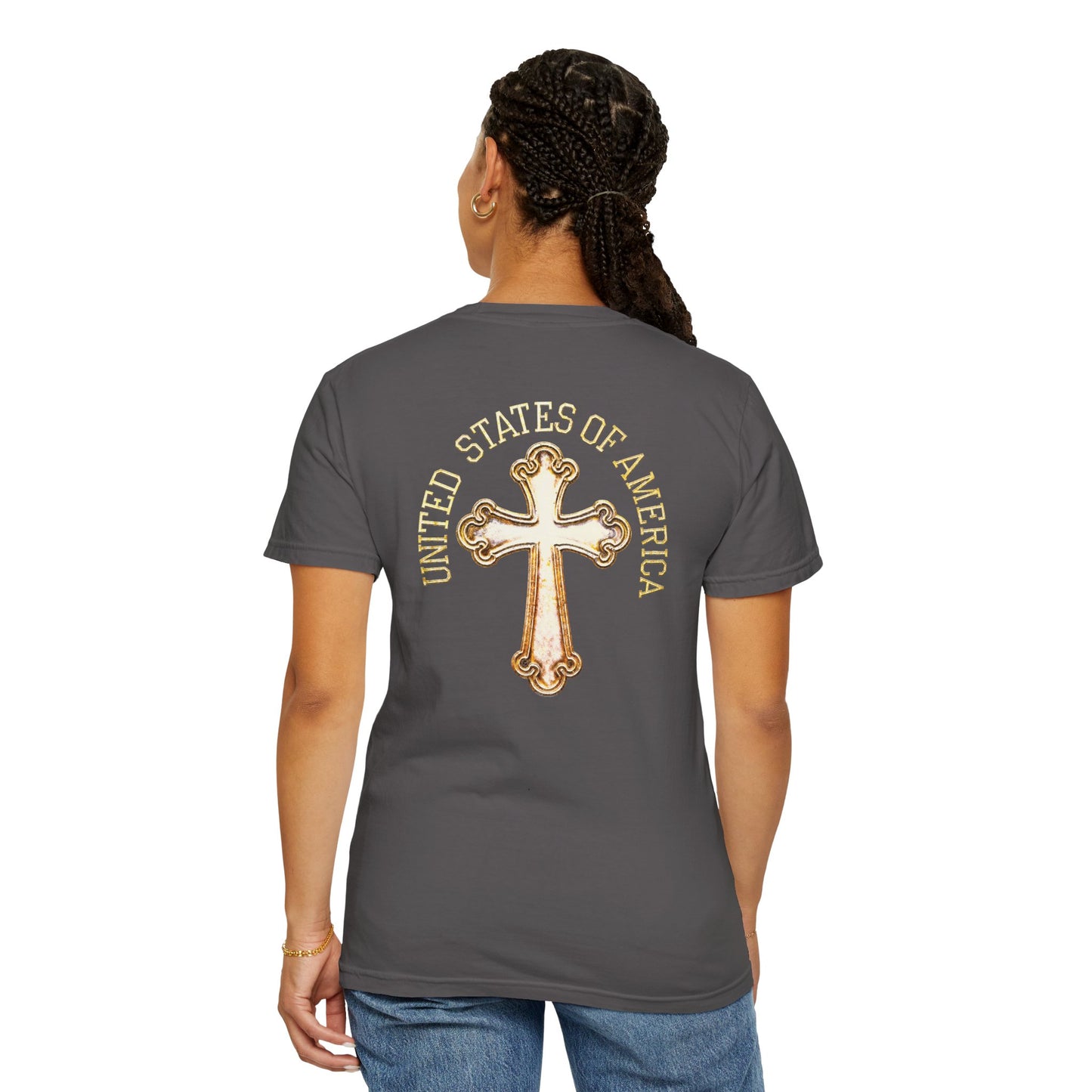 "USA Gold Cross", Unisex T-shirt