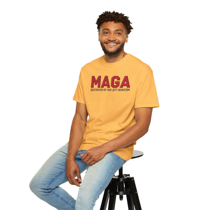 "MAGA - Destroyer of Far Left Wokeism", Unisex T-shirt