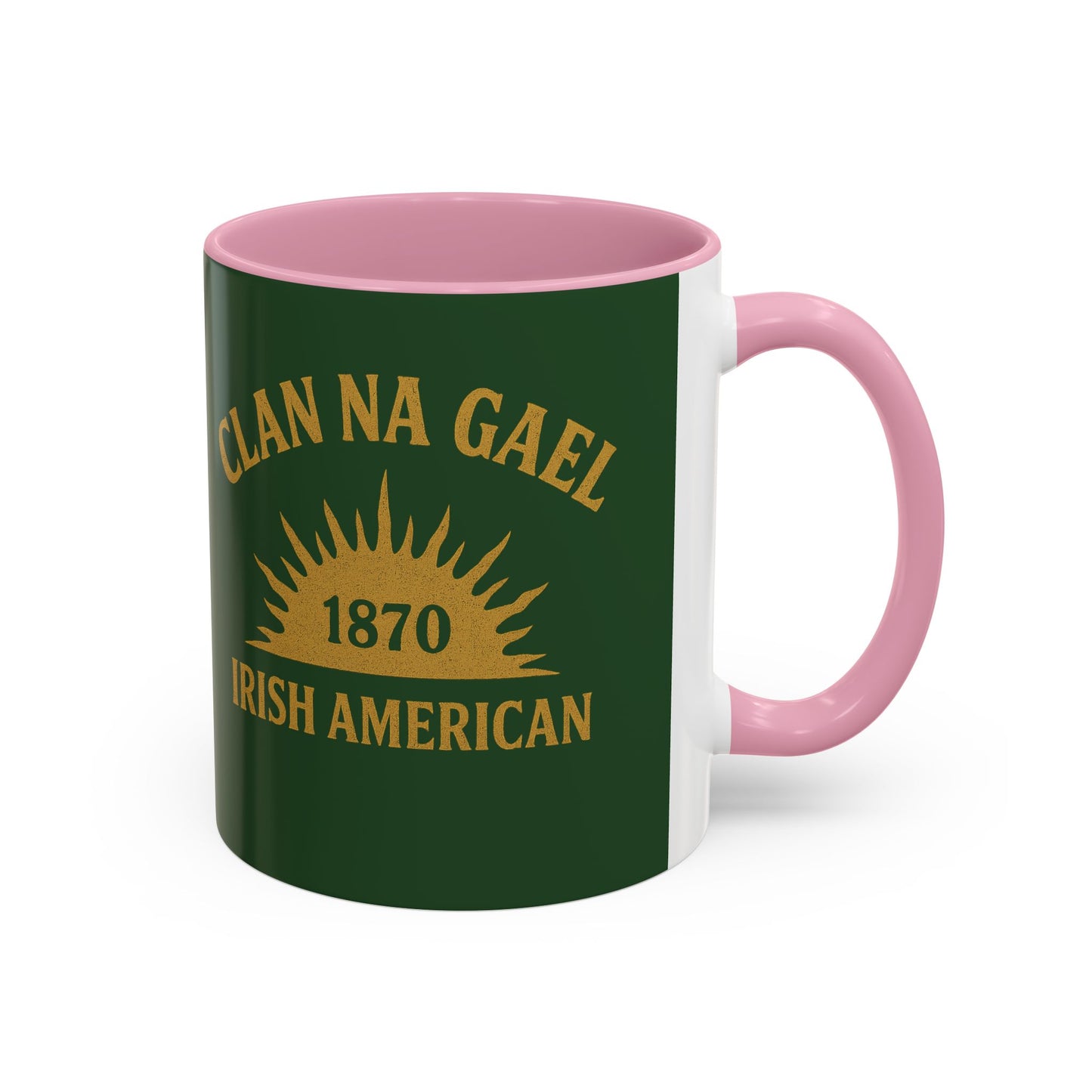 "Clan na Gael - Irish American", Colorful Mugs (11oz, 15oz) (Brithemain Green)