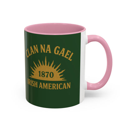 "Clan na Gael - Irish American", Colorful Mugs (11oz, 15oz) (Brithemain Green)