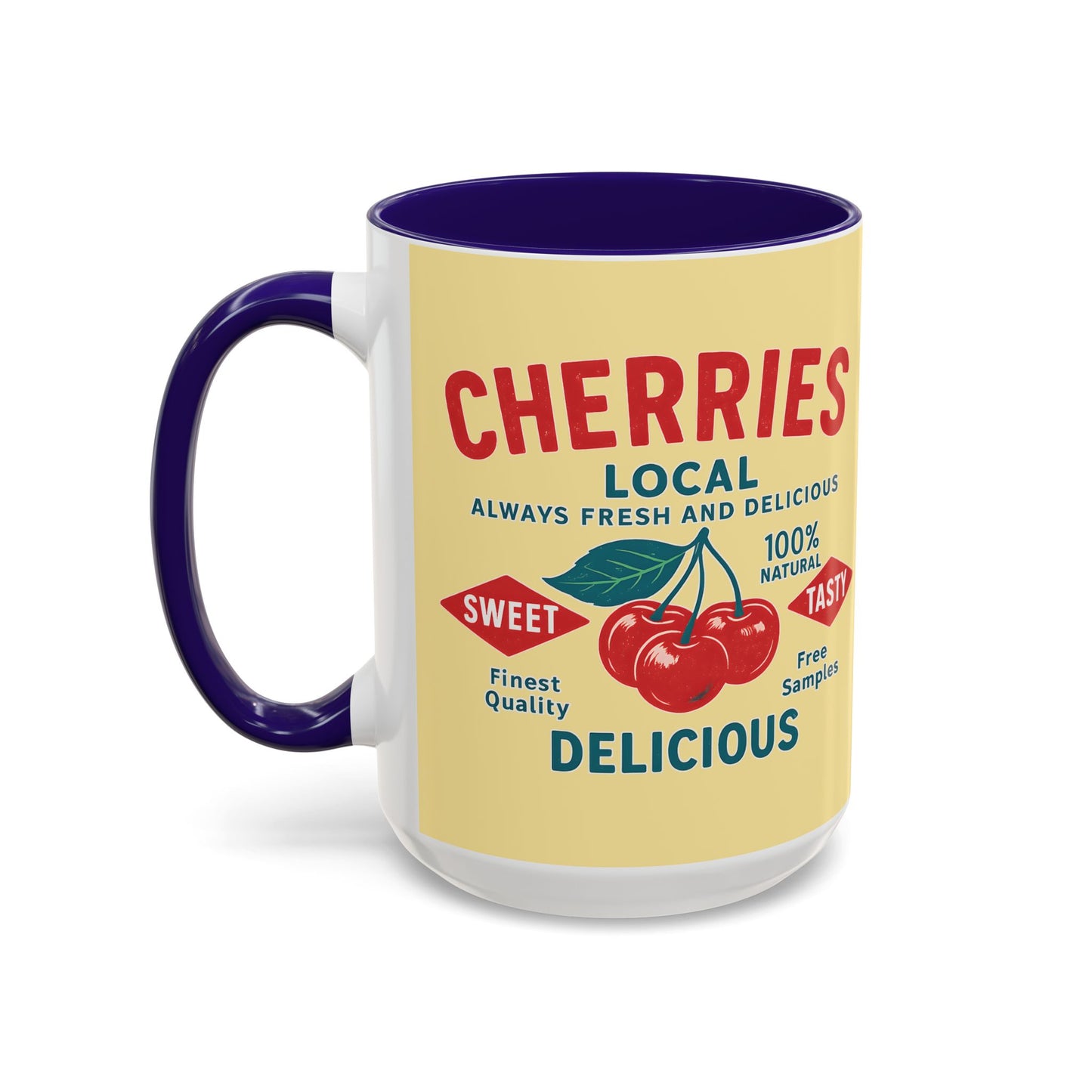 "Delicious Cherries", Colorful Mugs (11oz, 15oz) (Sanctum Veil)