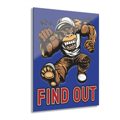 "Find Out", Acrylic Wall Prints (French Cleat Hanging) (Patriot Blue)