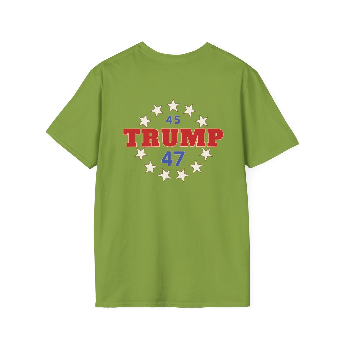 "Trump 45-47 Circle of Stars", Unisex Softstyle T-Shirt