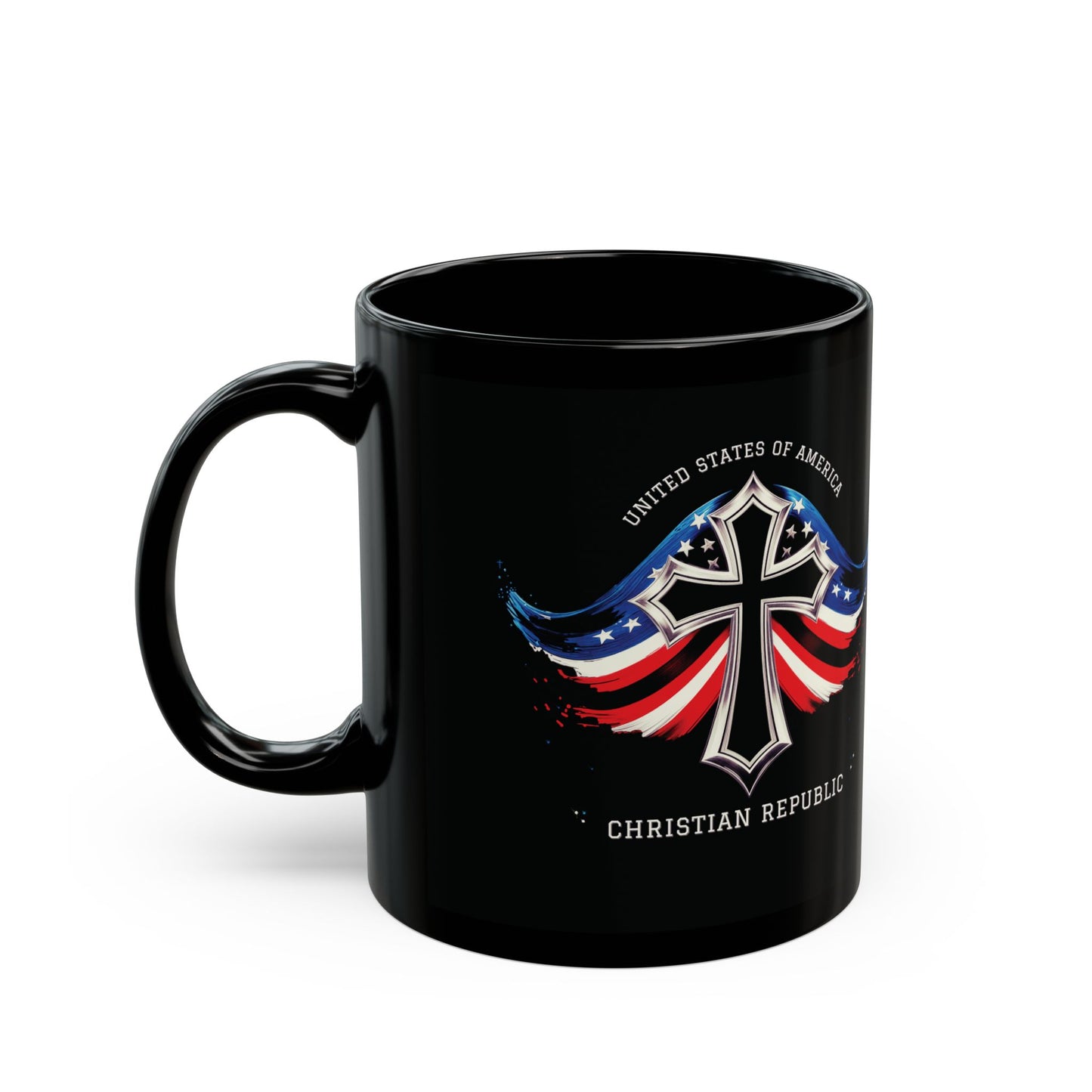 "USA Christian Republic" #05, Black Mug (11oz & 15oz)