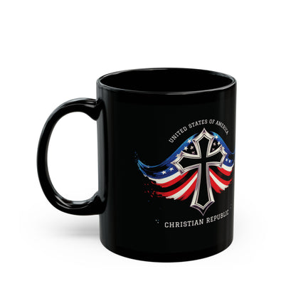 "USA Christian Republic" #05, Black Mug (11oz & 15oz)