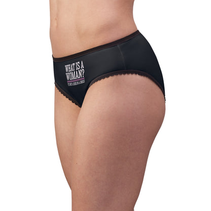 "What is a Woman" #02, Women's Briefs (Blackstone Blue)