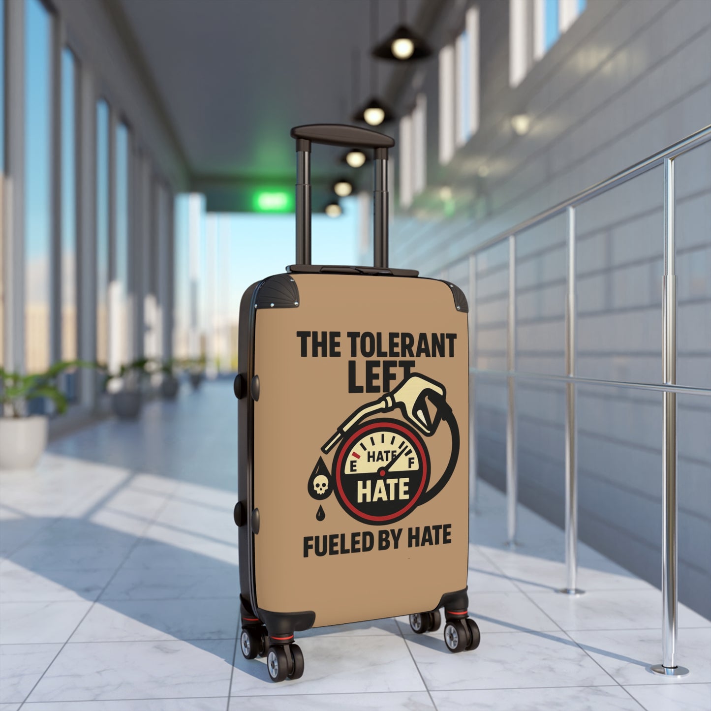 "The Tolerant Left", Suitcase (Camel Brown)