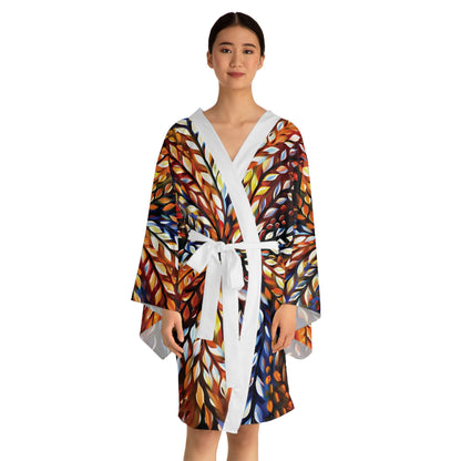 "Micro Beauty", Long Sleeve Kimono Robe
