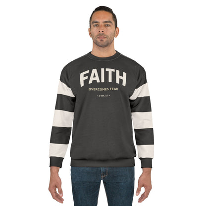 "Faith Overcomes Fear", Unisex Sweatshirt (Moonless Black)