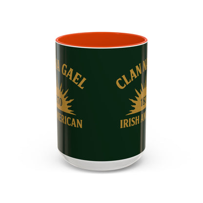 "Clan na Gael - Irish American", Colorful Mugs (11oz, 15oz) (Fenian Green)