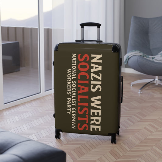 "Nazis were Socialists", Suitcase (Olive Drab Brown)