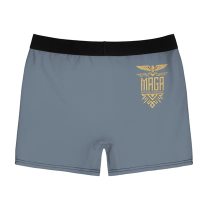 "MAGA Restoring the Republic" #02, Men's Boxer Briefs (Atlantic Grey)