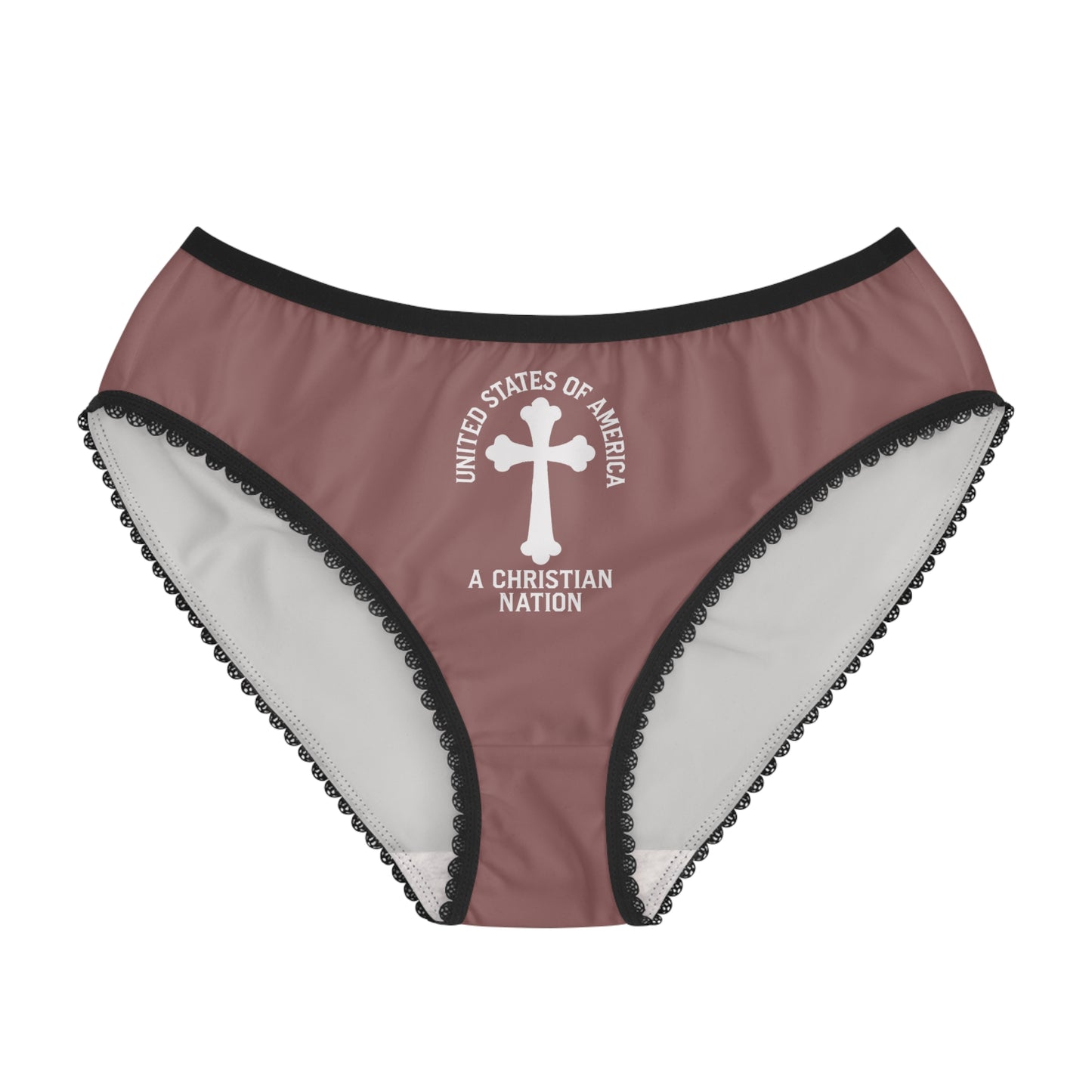 "USA - A Christian Nation" #04, Women's Briefs (Copper Rose)