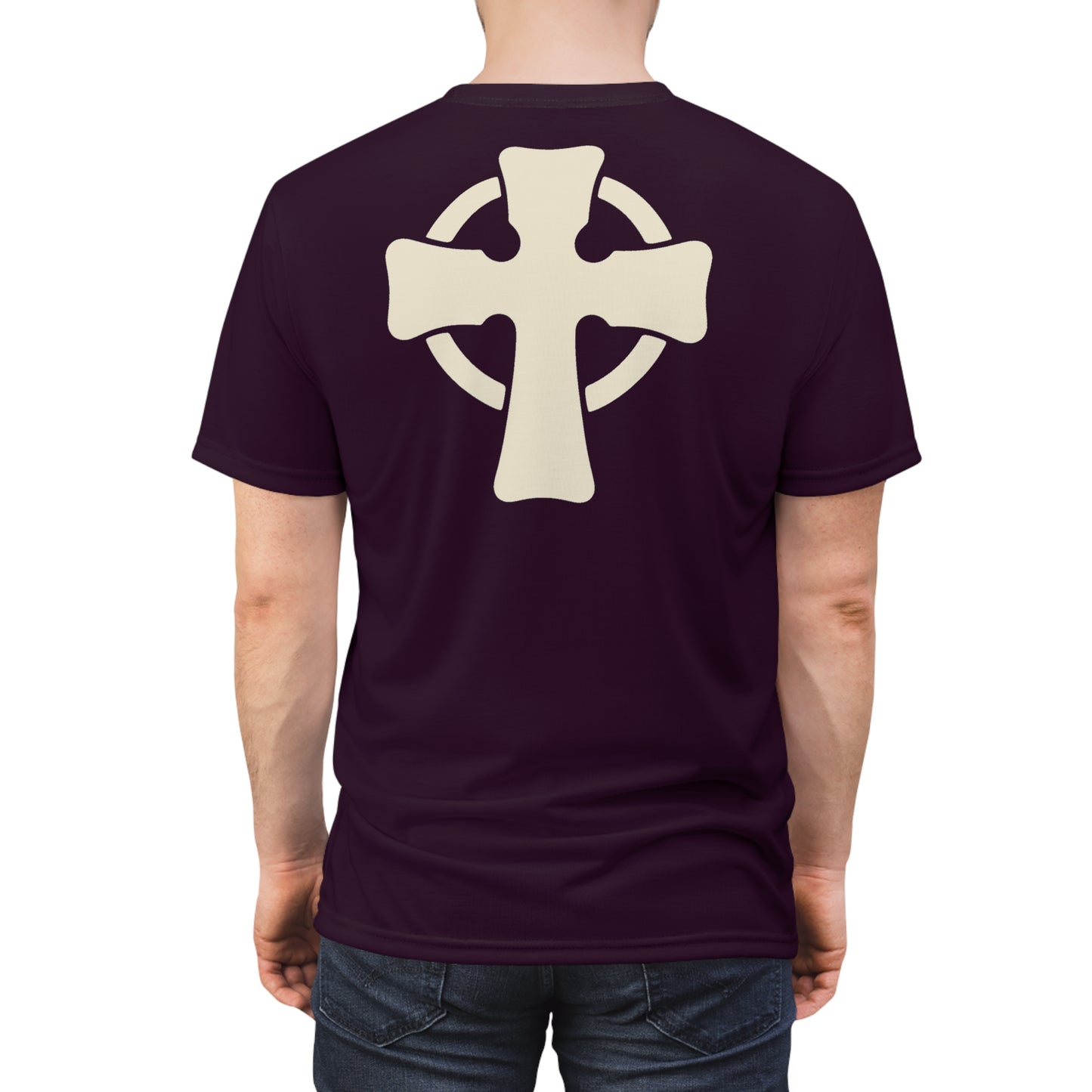 "Retro Jesus", Unisex T-shirt (Greek Aubergine)