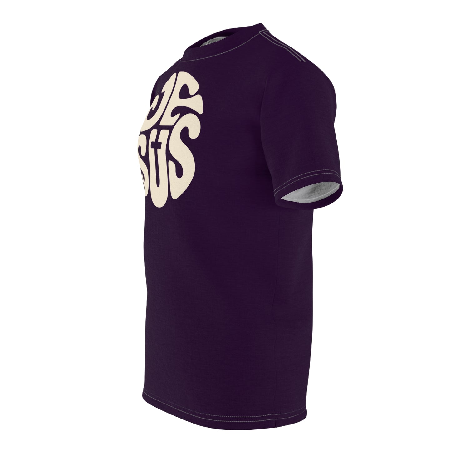 "Retro Jesus", Unisex T-shirt (Midnight Plum)