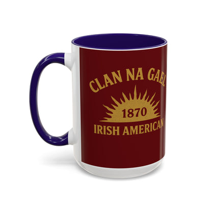 "Clan na Gael - Irish American", Colorful Mugs (11oz, 15oz) (Palladius Red)