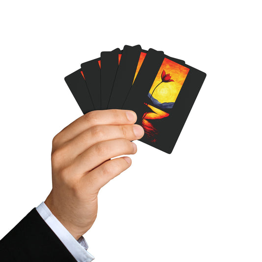 "Bloom of Twighlight's Passion", Fine Art Playing Cards (Void Black)