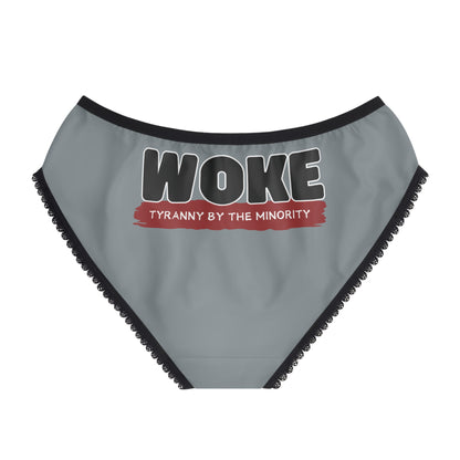 "Woke - Tyranny by the Minority", Women's Briefs (Pewter)