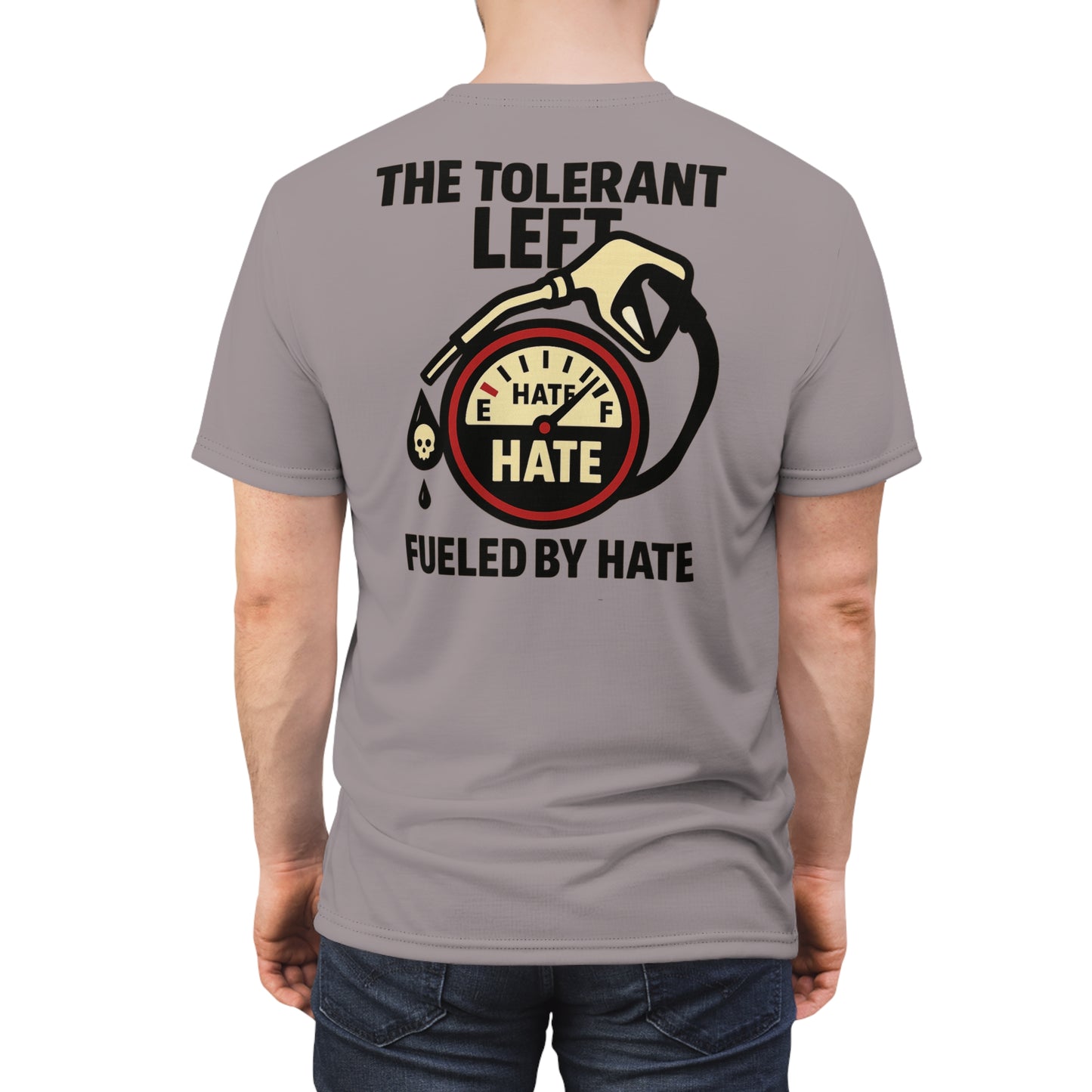 "The Tolerant Left", Unisex T-shirt (Walkway Pink Grey)