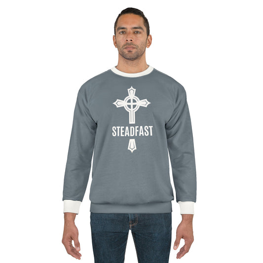 "Steadfast Cross", Unisex Sweatshirt (Slate Grey)