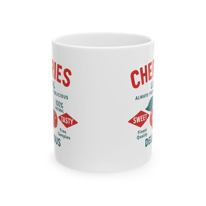 "Delicious Cherries", White Mug, (11oz & 15oz)