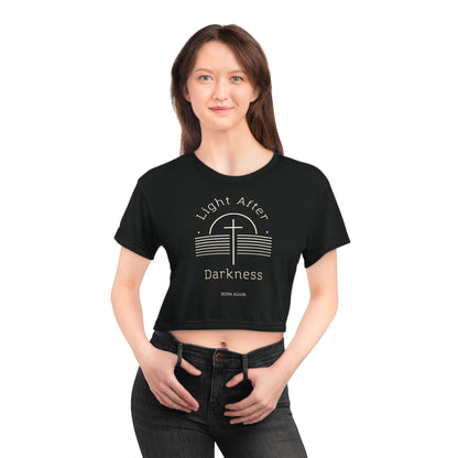 "Light After Darkness - Born Again", Black Crop Tee