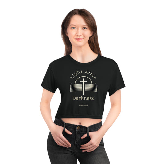 "Light After Darkness - Born Again", Black Crop Tee