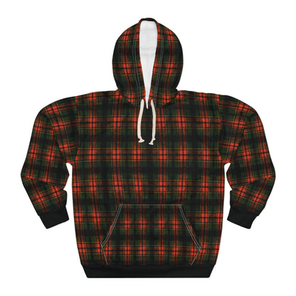 "Kilmor Brieve Tartan", Unisex Wearable Art Pullover Hoodie