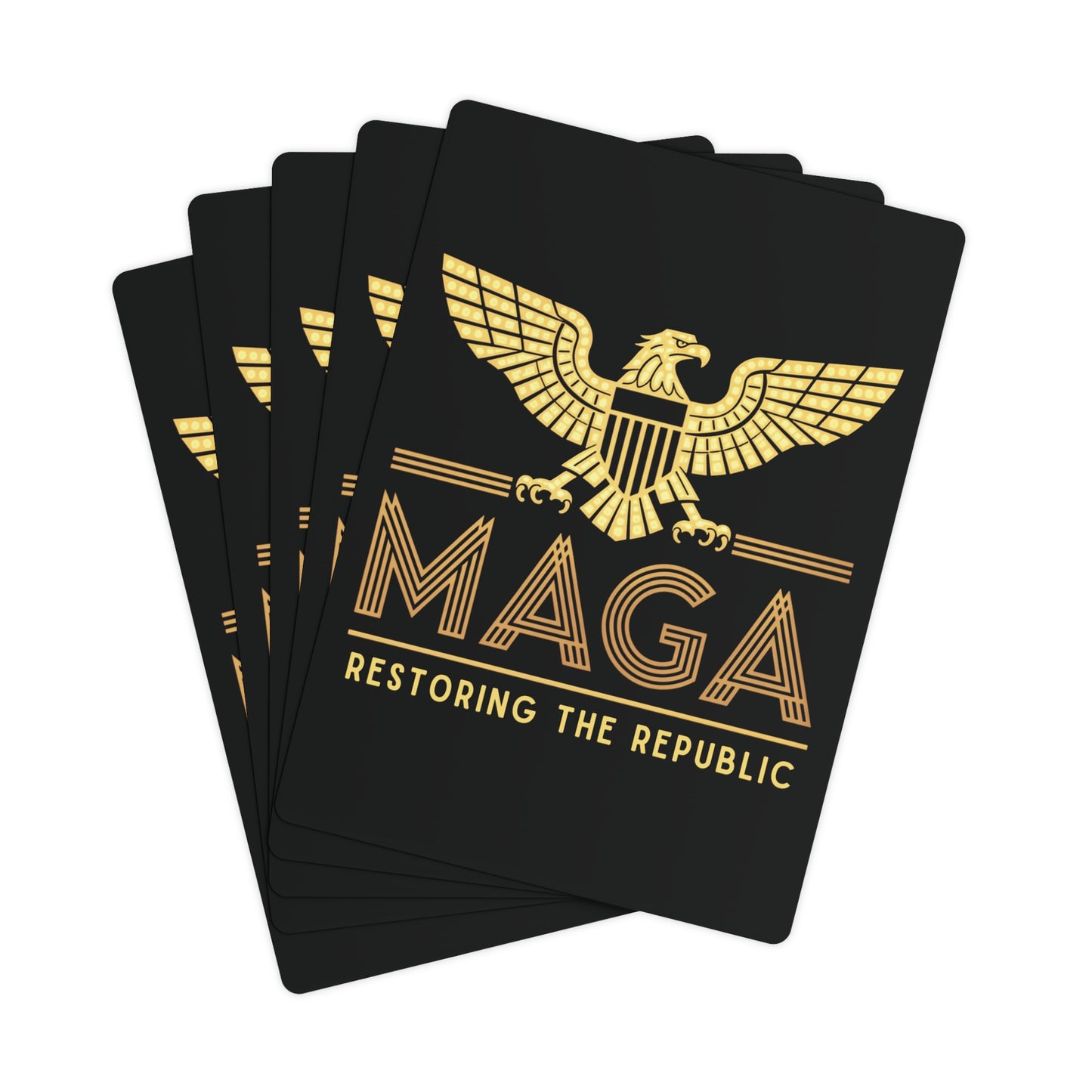 "MAGA - Restoring the Republic", Political Playing Cards (Void Black)