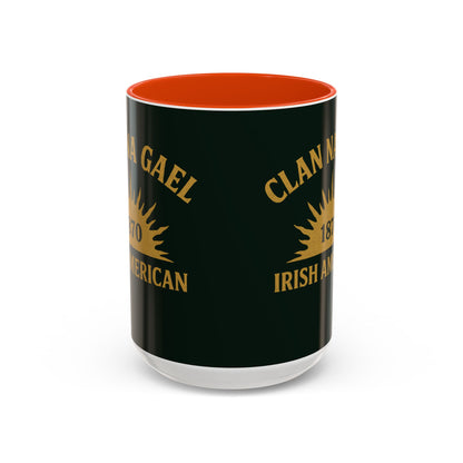 "Clan na Gael - Irish American", Colorful Mugs (11oz, 15oz) (Túath Green)