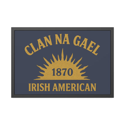 "Clan na Gael - Irish American", Framed Paper Poster (Blue Burka Grey)