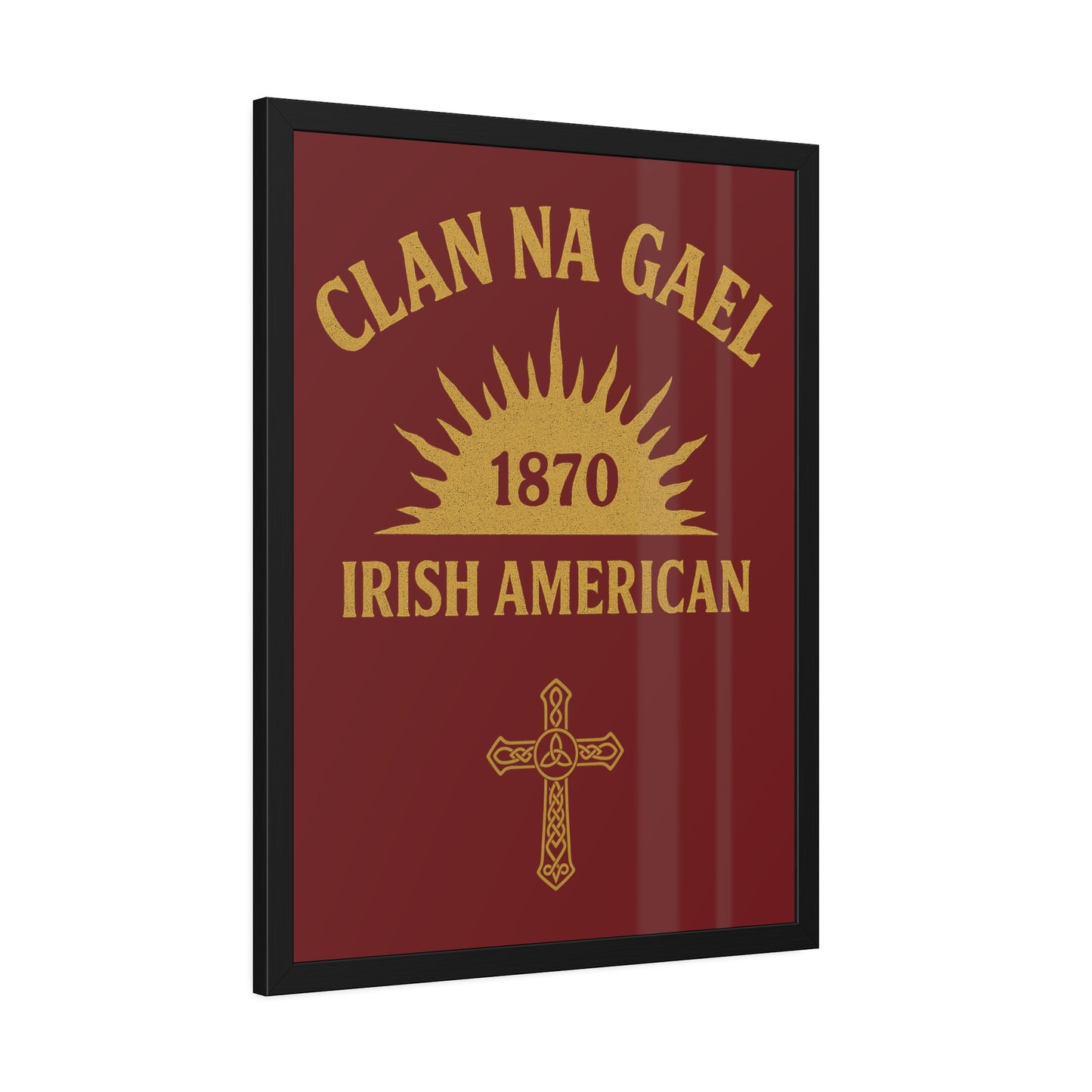 "Clan na Gael - Irish American", Framed Paper Poster (Palladius Red)