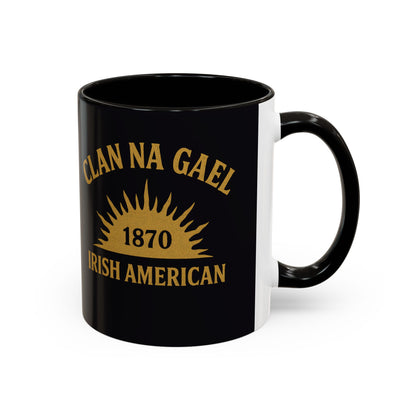 "Clan na Gael - Irish American", Colorful Mugs (11oz, 15oz) (Raven Black)