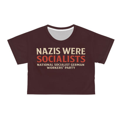 "Nazis were Socialists", Wearable Pattern Art Crop Tee (Mama Africa)