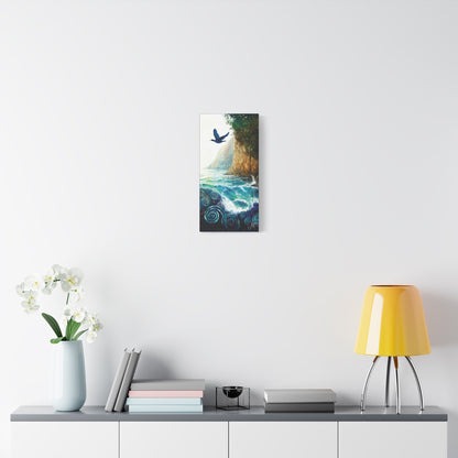 "Sky Kin VI – Gannet Over the Spiral Sea", Fine Art Matte Canvas, Stretched, 1.25"