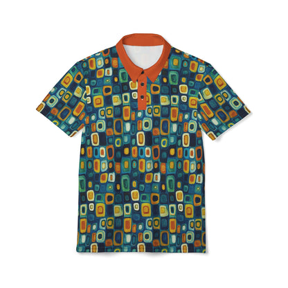"Soul Mosaic", Unisex Polo Shirt (Orange Collar)