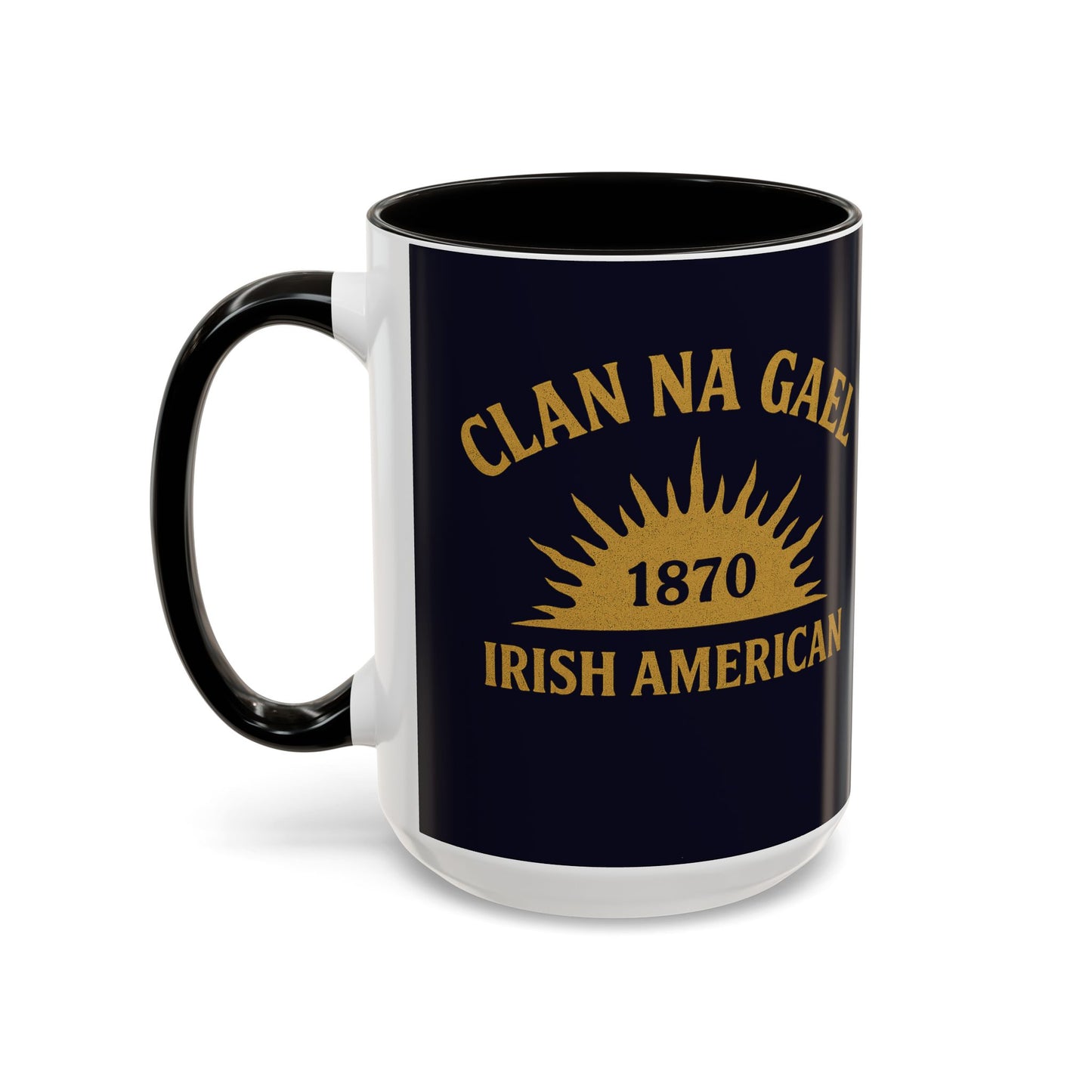 "Clan na Gael - Irish American", Colorful Mugs (11oz, 15oz) (Black Rock Blue)