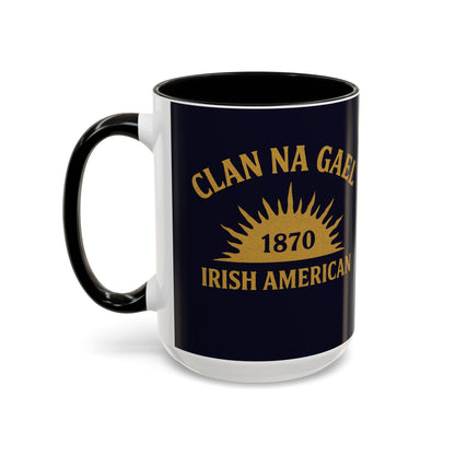 "Clan na Gael - Irish American", Colorful Mugs (11oz, 15oz) (Black Rock Blue)