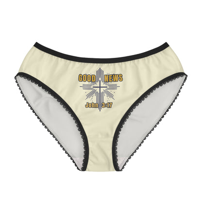 "Good News - John 3:17", Women's Briefs (Cream)