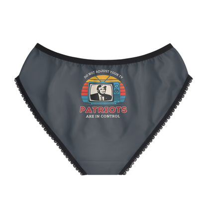 "Patriots are in Control" #01, Women's Briefs (Hearthstone Grey)