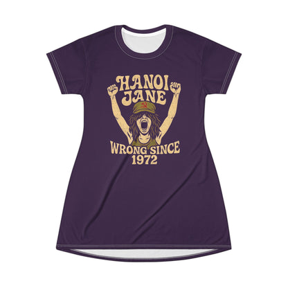 "Hanoi Jane", T-Shirt Dress (Imperial Plum)