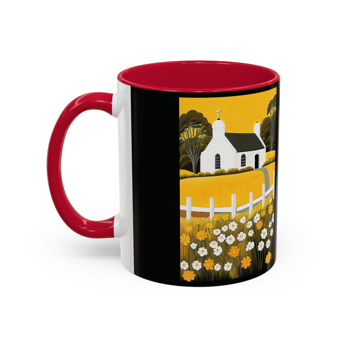 "Eaglais a’ Bhuidhe (Gaelic) - The Church of Golden Hope (English)", Colorful Mugs (11oz & 15oz)
