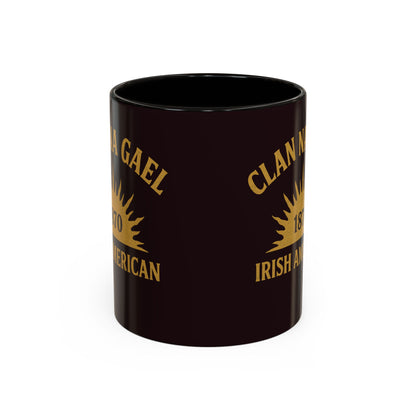 "Clan na Gael - Irish American", Colorful Mugs (11oz, 15oz) (Seal Brown)