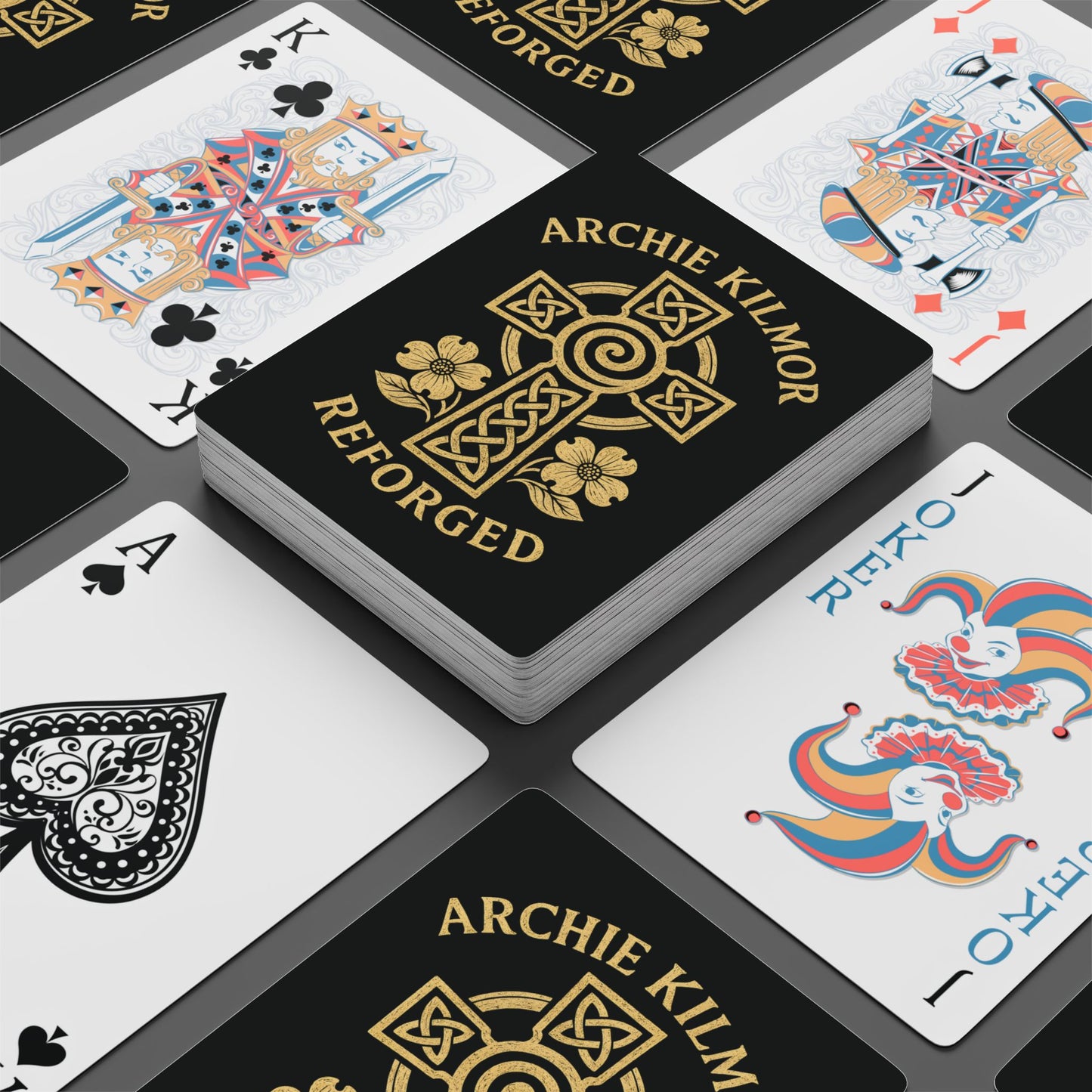 "Archie Kilmor Cross - Reforged" #01, Cultural Playing Cards (Void Black)