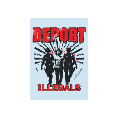 "Deport Illegals", Cultural Playing Cards (Pale Blue)