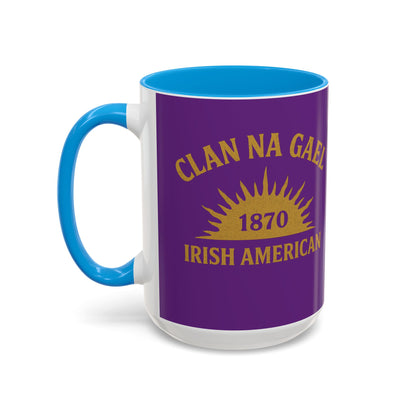 "Clan na Gael - Irish American", Colorful Mugs (11oz, 15oz) (Vesper Violet)