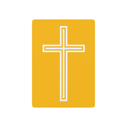 "A Simple Cross", Chrsitian Playing Cards (Honey Yellow)